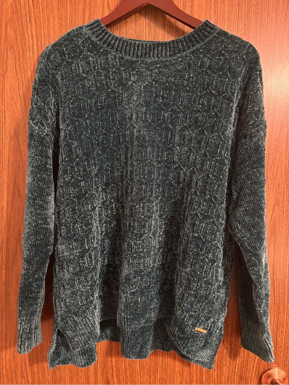 Knit Chenille Sweater - Emerald Green